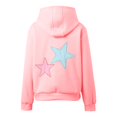 thumbnail image 4 of Cozy Womens Hoodies Casual Loose Fit Embroidered Star Hooded Sweatshirt with Pocket for Everyday Wear Womens Sweatshirt Red S, 4 of 4