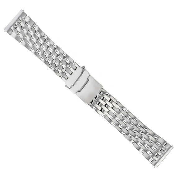22MM WATCH BAND BRACELET FOR BREITLING NAVITIMER A13322 7 LINK STAINLESS S SHINY