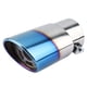 thumbnail image 2 of Tubo De Escape Recto De Coche Universal De Acero Inoxidable Azul Cromado Silenciador Trasero Punta Garganta Trasera Moyic VI002939-00, 2 of 7