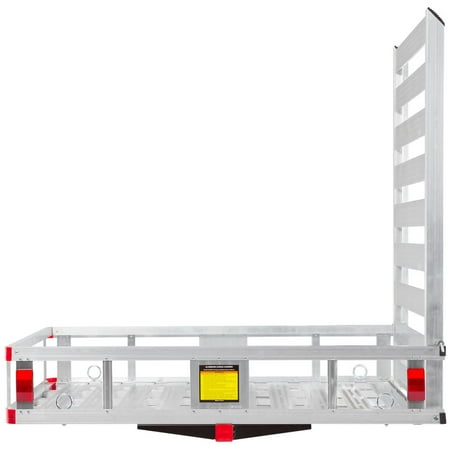- Aluminum Hitch Cargo Carrier Utility Basket with Loading Ramp
