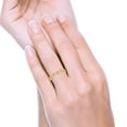 thumbnail image 6 of Yellow Tone, Simulated Cubic Zirconia Size-5 Wedding Engagement Anniversary Ring Band 925 Sterling Silver, 6 of 7