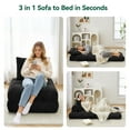 thumbnail image 4 of BEHOST 70" Corduroy Convertible Futon Sofa Bed, Folding Couch Sleeper for Small Spaces, Black, 4 of 10