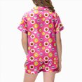 thumbnail image 5 of CAUYDY Girls Pajama Sets Halloween Silk Pjs Cute Pumpkin Ghost Graphic Button Down Satin Pajama Set Sleepwear 2 Piece Pajama Sets,8-9 Y, 5 of 5