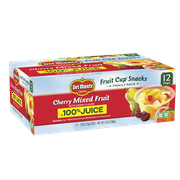 (12 Cups) Del Monte Cherry Mixed Fruit Cup Snacks in 100% Juice, 4 oz