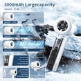 thumbnail image 4 of Hangfan portable spray handheld fan [19H maximum cooling time], 3000mAh USB rechargeable spray fan, 100 gear adjustable, mini fan, suitable for travel/shopping/makeup - summer female gift-White, 4 of 8