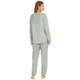 thumbnail image 3 of MintLimit Women's Solid Pajamas Sets Long Sleeve Tops and Jogging Pants Lounge Sleepwear Pjs Set, 3 of 4