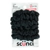 Scunci Mini Washable Scrunchie Hair Ties, Black, 6 Ct