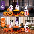 thumbnail image 3 of Ayieyill 8.5FT Halloween Inflatables Pumpkin Ghost Family with Built-in LED Lights, Halloween Blow up Yard Decorations, 3 of 8
