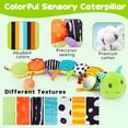 thumbnail image 4 of Juguete sensorial para bebés, oruga de peluche con espejo musical y sonajero, juguete para recién nacidos de 0 a 12 meses, niños y niñas, 56 cm., 4 of 4