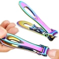 thumbnail image 2 of Toorise Thick Nail Clipper Cutter Wide Jaw Nail Cutting Trimmer Toenail Fingernail Cutter Colorful Titanium Stainless Steel Toenail Clippers for Thick Toenails and Fingernails Seniors, 2 of 10