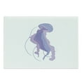 thumbnail image 1 of Jellyfish Cutting Board, Jellyfish Silhouette with Pastel Purple Tones on Plain Background Artwork, Decorative Tempered Glass Cutting and Serving Board, in 3 Sizes, by Ambesonne, 1 of 2