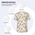 thumbnail image 3 of Goofa Reto Marine Nautical Pattern Mens Golf Shirt Baseball T-shirt Moisture Wicking Dry Fit Performance Sport Short Sleeve Striped Golf Polo Shirts-, 3 of 7
