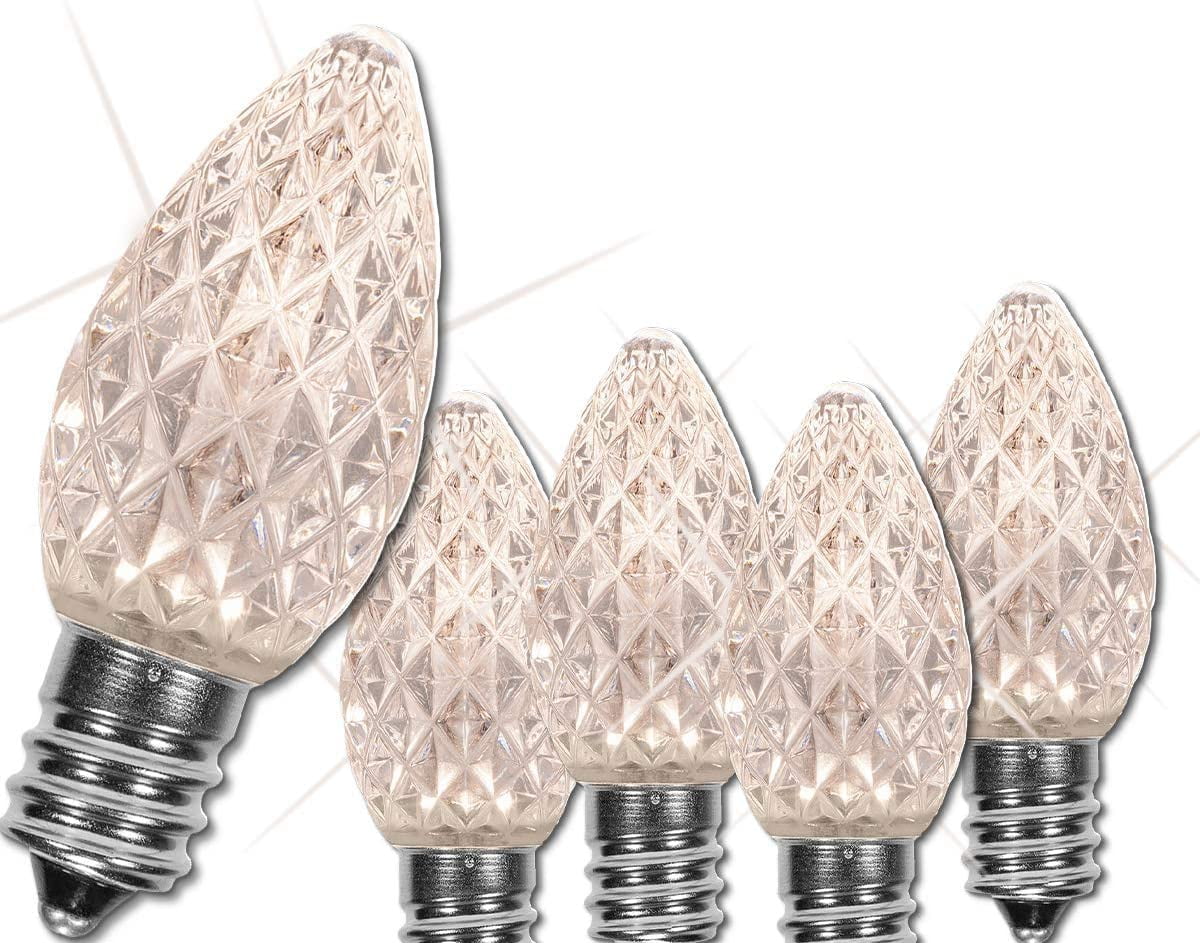 Lighting 25 Pack OptiCore C7 LED Christmas Light Bulbs Replacement
