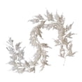 thumbnail image 2 of Miwamany 70.8 inch White Artificial Christmas Rattan Garland with Leaves String for Fireplace Mantel Tree Wreath Holiday Winter Home Decor, 2 of 6