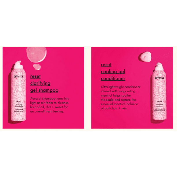 AMIKA RESET CLARIFYING GEL & COOLING GEL CONDITIONER DUO TRAVEL 1OZ - Walmart.com