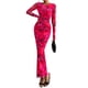 thumbnail image 1 of Vestido PRETTYGARDEN 2025 de manga larga ajustado con fruncido XXL, 1 of 8