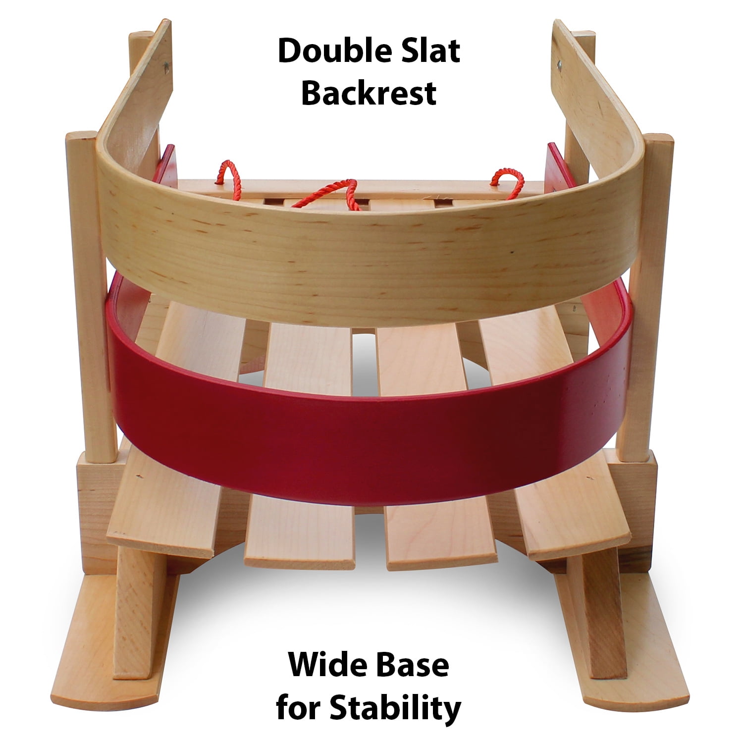 Flexible Flyer Baby Pull Sled. Wood Toddler To-Boggan. Wooden Sleigh for Kids