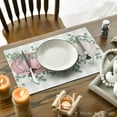 thumbnail image 4 of Set of 4 Fall Placemats 12x18 Inch Pumpkins Autumn Thanksgiving Harvest Vintage Table Mat for Party Dining Decoration, Pink, 4 of 12