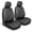 Black Elite 3, variant on MotorBox Elite Edition Faux Leather Car Seat Covers, Charcoal, Universal Fit