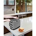 thumbnail image 4 of Farmhouse Checkered Toaster Cover 2 Slice, Black White Buffalo Plaid Dustproof Bread Machine Oven Cover with Storage Pockets, Fits Most Kitchen Toasters Protector, 4 of 5