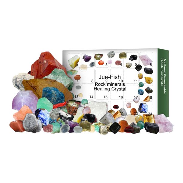 Specimens Original Stone Gift Box Colorful Rocks Natural Crystal Mineral Crystal Agate Stone for Collection Teaching heqiyong toy