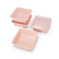 thumbnail image 2 of Mainstays 5-Pack Tall Square BPA-Free Plastic Meal Prep Food Storage Containers, 1.9L, Pink Blush, 2 of 10