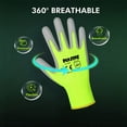 thumbnail image 2 of Dulfine Guantes De Trabajo De Seguridad Para Hombres Recubiertos De Pu, 12 Pares, Paquete A Granel, Guantes De Punto Amarillos De Alta Visibilidad, Sin Costuras, Con Revestimiento Fino De Poliuretano,, 2 of 5