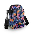 thumbnail image 3 of HELLHERO Small Crossbody Purse Tropical Pineapple Print 4.33x1.97x7.09 with Zipper Closed Unisex for Outdoor Travel Daily Use Double Layer, 3 of 7