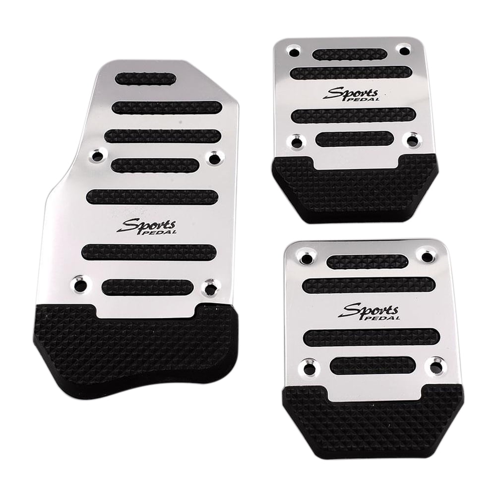 3pcs Car Vehicle Non-slip Alloy Pad Pedal Aluminium Foot Treadle Cover reduce foot fatigue safe for driving
