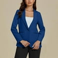 thumbnail image 5 of Bxsruta Jacket for Women, Women's Tailored Button Front Blazer Jacket, Long Sleeve Office Wear Suit Coat with Dual Pockets, 5 of 7