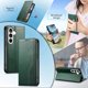 thumbnail image 3 of FOXDOCK Funda para Samsung Galaxy S26: Cierre magnético, soporte ajustable, ranuras para tarjetas y correa integrada-verde, 3 of 6
