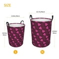 thumbnail image 5 of TEQUAN Waterproof Laundry Hampers, Romance Hearts Flowers Pattern Clothes Storage Basket with Handle (S), 5 of 7