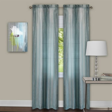 Sombre Window Curtain Panel Pair-Color:Grey/Yellow,Size:84X40
