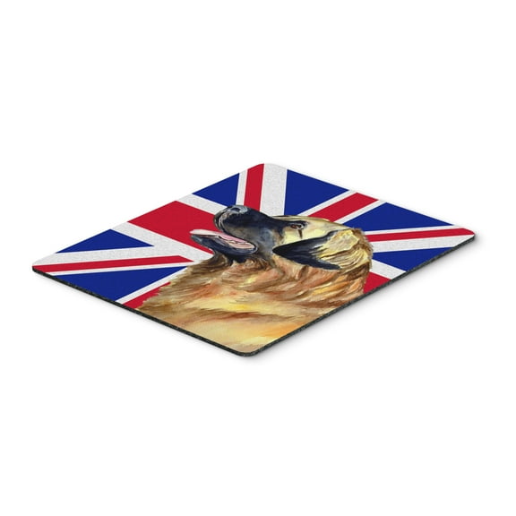 "Leonberger with English Union Jack British Flag Mouse Pad Hot Pad or Trivet"