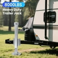 thumbnail image 4 of 8000 lbs Heavy Duty Trailer Jack, 28.8" Lift, 20-24V Cordless Drill Compatible, for RV, Boat, Yacht & Utility Trailers, with Manual Crank Handle & Weatherproof Cover, Sliver, 4 of 8