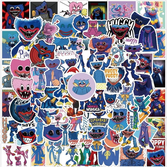 Pegatina Poppy Playtime - 100 Piezas Pegatinas Temáticas Huggy Wuggy Niños, Pegatinas Kissy Missy Para Computadora Portátil, Juego De Terror Vinilo Impermeable Estético Stick