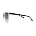 thumbnail image 4 of Womens Classic Metal Rim Large Cat Eye Fashion Sunglasses Silver Smoke, 4 of 4