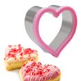 thumbnail image 3 of Cortador de 304, moldes para pasteles de acero inoxidable, cortadores de para cocina, repostería, molde para hornear pan, sándwich, Rosa en forma de corazón Soledad Molde de pastel de chocolate, 3 of 10