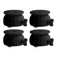 thumbnail image 1 of LOVIVER 4Pcs Roue Pivotante Ronde Roulette 360 Degrés de Rotation Facilement Installer avec Frein Roue Rouge Noir, 1 of 8