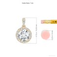 thumbnail image 3 of ANGARA IGI Certified Lab Grown 1.25 Ct Diamond Dangle Pendant for Women in 14K Yellow Gold (Size-7mm| Color-F-G| Clarity-VS) | April Birthstone, Anniversary, Jewelry Gift for Women | Diamond Necklace, 3 of 7