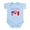 Sky Blue, variant on CafePress - American Canadian And Cute Body Suit - Baby Light Bodysuit, Size Newborn - 24 Months