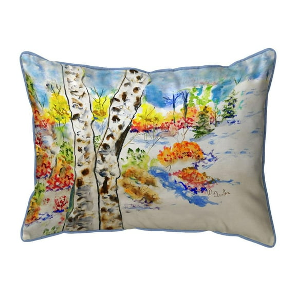Betsy Drake Interiors White Birch Extra Large Zippered Pillow 20x24