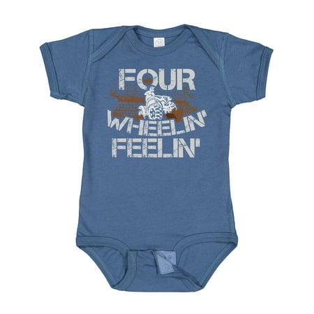 

Inktastic Four Wheeling Mudding Activity Gift Baby Boy or Baby Girl Bodysuit