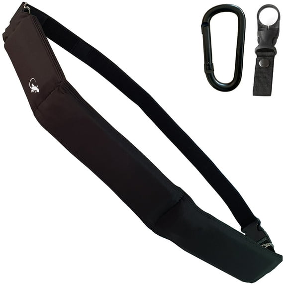 Gecko Travel Tech - Xbelt - Cross Body Sling bag - Running Belt for Phones - Travel Money Belt, Fanny and Waist Pack - Over Shoulder Backpack (BLACK WHITE)