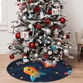 thumbnail image 5 of Yiaed Spaceships and Stars Print Christmas Tree Skirt , Tree SkirtsTree Mat for Christmas Winter Holiday Indoor Decorations-30", 5 of 7