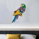 thumbnail image 4 of Decoración de pared con pájaros de hierro, pájaros coloridos, decoración colgante 3D, silueta de pájaro. cabeza verde a la izquierda, 4 of 8