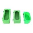thumbnail image 2 of Methold Plástico verde comida agua tazón tazas loro pájaro palomas jaula taza alimentador alimentación Suministros de alimentación y agua para mascotas Verde S, 2 of 6