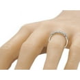thumbnail image 5 of NANA 10 Karat Rose Gold Shared Prongs 5 Stone AAAAA Zirconia Simulated Diamond Band - Size 7, 5 of 7