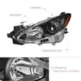 thumbnail image 3 of DNA Motoring For 14-16 Mazda 3 Black Amber Corner Projector Headlight Lamps Pair, 3 of 5