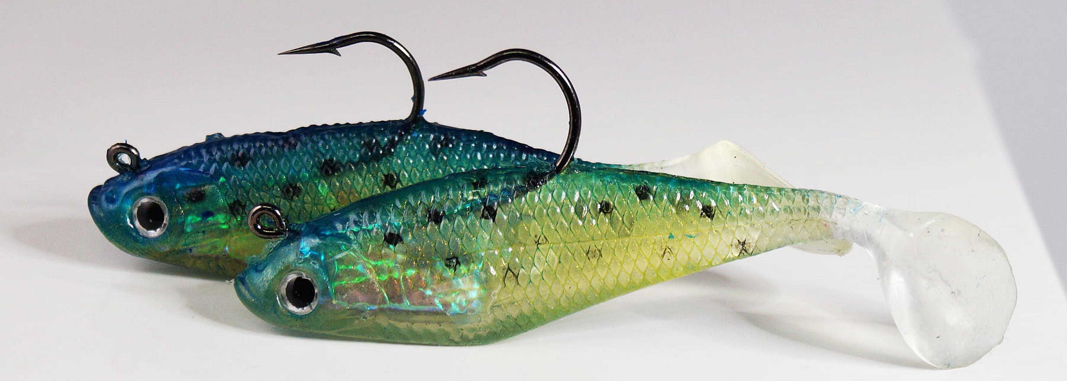 Crème 3" Spoiler Shad Swim Bait Lure, Chartreuse Black Back